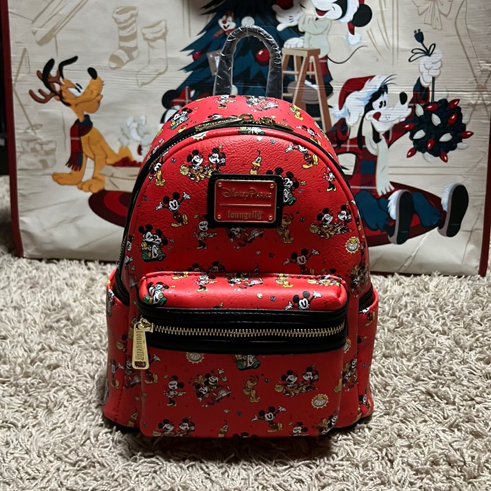 Loungefly Disney Parks Backpack Mickey Mouse Pluto Minnie Runaway Railway